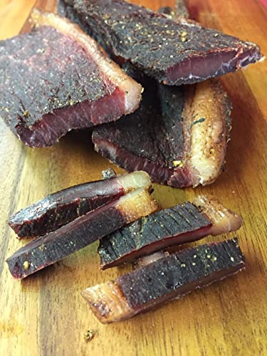 Edelfleisch 300 Gramm Beef Jerky -Original mit Fettrand- Probierpackung Biltong STIX von Generisch