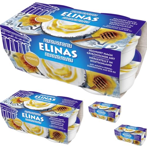 Elinas Joghurt nach griechischer Art Honig 600 Gramm, 4 Er von Generisch