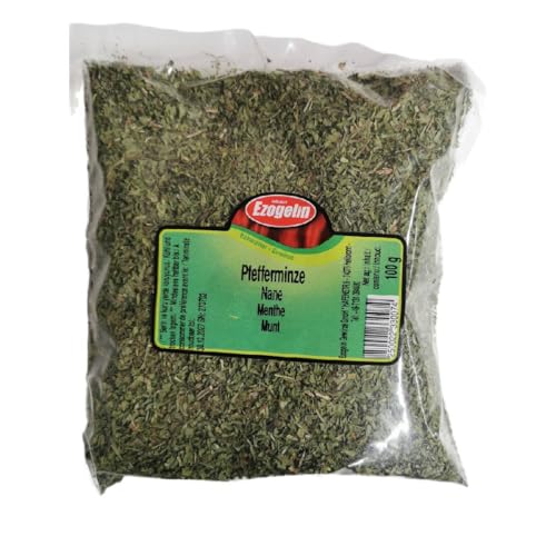 Ezoğelin Pfefferminze – Getrocknete Minze, 4 * 100g – Intensives Aroma & Frische, Ideal für Tee, Saucen & Mediterrane Gerichte von Generisch