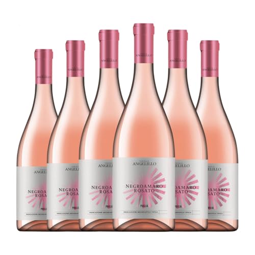 Famiglia Angelillo Rosato Negroamaro Puglia 75 cl Rosé-Wein (Karton mit 6 Flaschen von 75 cl) von Generisch