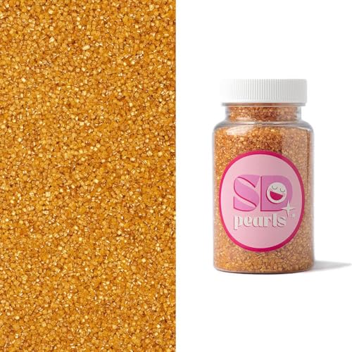 Farbzucker, gold, 100g, Für Eis, Kekse, Kuchen, Cupcakes, Dessertdekoration, goldene Streusel, essbare Kuchen Dekor SD Pearls von Generisch