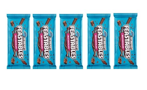 Feastables MrBeast Milchschokolade Schokoriegel – MR Beast Chocolate, 5 Schokoladentafeln á 60g - Seien Sie der Erste, der den neuesten riegel probiert – Ideal als Geschenk und Geburtstagsfeiern. von Generisch