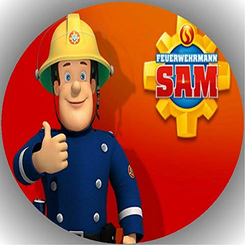 Fondant Tortenaufleger Tortenbild Geburtstag Feuerwehrmann Sam L4 von Generisch