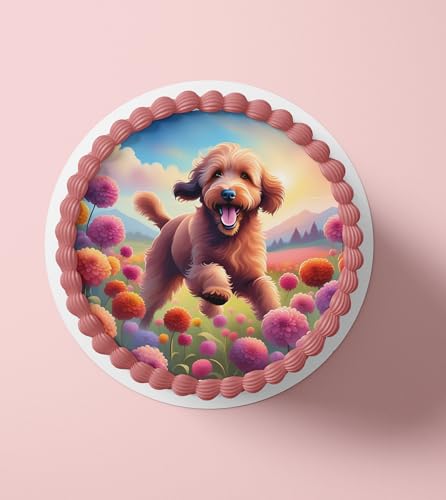 Fondant Tortenaufleger Tortenbild Geburtstag Hunde M4 von Generisch