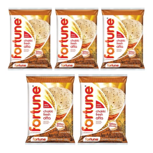 Fortune Chakki Atta/Vollkornmehl/Chapati Atta (Bündel mit 5 x 5 kg) – 25 kg Exportpackung von Generisch