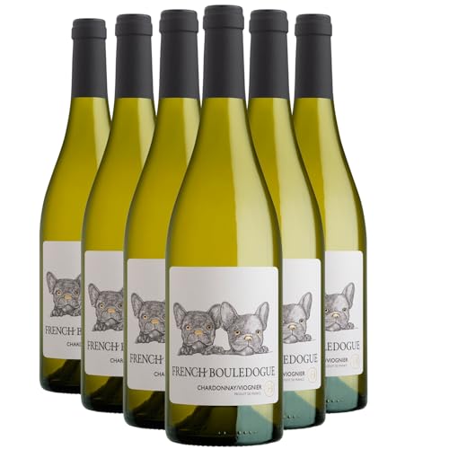 French Bouledogue Cité de Carcassonne Chardonnay Viognier Weißwein 2023 - g.g.A. - Languedoc - Roussillon Frankreich - Rebsorte Chardonnay, Viognier - 6x75cl von Generisch