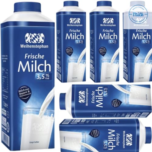 Frische Milch 3,5% 1000 Mililiter x 6 STÜCK [Frischegarantie] von Generisch