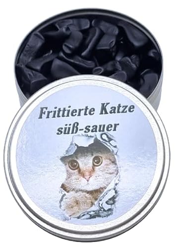 Frittierte Katze süß-sauer aus der Dose Scherzartikel Lustige Geschenkidee Party Brüller Spaßgeschenk Halloween Geburtstagsgeschenk von Generisch