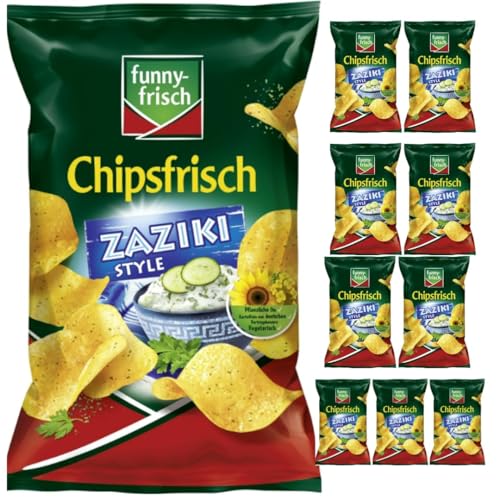 Funny-frisch Chipsfrisch Zaziki Style Chips Cracker 150 gramm x 10 mit Pufai von Generisch