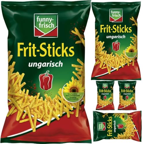 Funny-frisch Frit Sticks ungarisch Chips Cracker 100 gramm x 5 Stück mit Pufai Grocery von Generisch