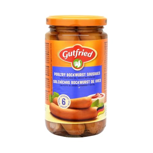 GUTFRIED Geflügel-Bockwürste, geräuchert und ohne Haut GUTFRIED 180 g 4er Pack von Generisch