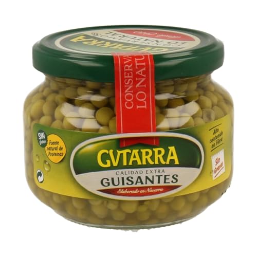 GVTARRA Sehr feine Extra Qualitäts-Erbsen, 215 g Glas. 3er Pack von Generisch