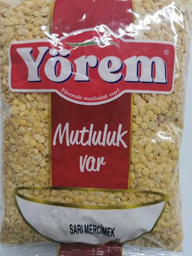 Gelbe Linsen 1kg –Yörem - Hochwertige Proteinquelle, Ideal für Suppen & Eintöpfe, Vegan & Glutenfrei von Generisch