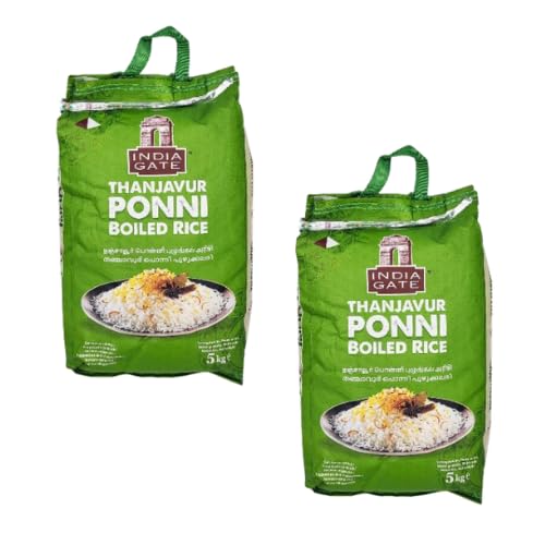 Generisch India Gate - Thanjavur Ponni Parboiled Reis - Bundle mit 2 x 5kg - Insgesamt 10kg - Hochwertiger Reis für köstliche indische Gerichte von Generisch