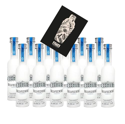 Generisches Set für Belvedere Vodka Miniatur 12x 50ml (40% Vol) Poland Wodka Mini- [Enthält Sulfite] von Generisch