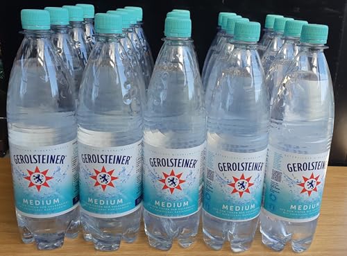 Gerolsteiner Medium Mineralwasser, 20 x 1L Flaschen, inkl. Mehrweg Pfand von Generisch