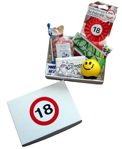 Geschenke Set zum 18 Geburtstag - Geburtstagsgeschenke 18 Jahre - Geschenkideen Geburtstag 18 Mädchen Geschenke Box von Generisch