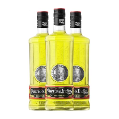 Gin Puerto de Indias Lemonberry 70 cl (Karton mit 3 Flaschen von 70 cl) von Generisch