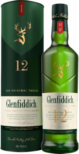 Glenfidich Single Malt Scotch Whisky 12 years 700 Milliliter mit Pufai von Generisch