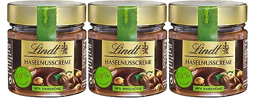 Glutenfreie Lindt Haselnusscreme mit 40% Nussanteil 3x 220g Schokogenuss aufs Brot von Generisch