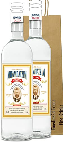 Griechischer Ouzo mit Anis 2x700ml 40% vol Geschenktasche von Generisch