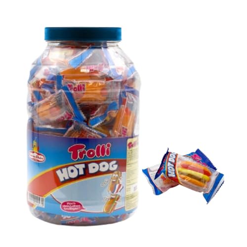 Gummibonbons Mini Hot Dog Trolli Dose 60 Stück von Generisch