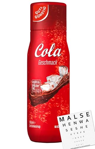 Gut und Günstig Sirup Cola Getränkesirup mit Cola Geschmack für Sodastream & Mineralwasser 500 ml von EDEKA + gratis Lebensmittel-Discounter Bierdeckel von Generisch