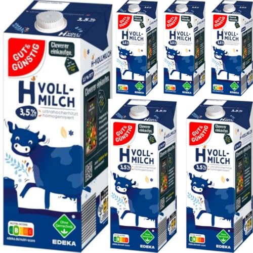 Gut & Gunstig fettarme H-Milch Unsere Haltbare Milch 3,5% Fett haltbare Milch 1000 Mililiter x 6 Stück von Generisch