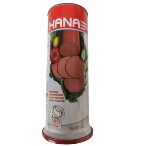 HANA Puten-Lyoner 830g – Halal Truthahn Fleischwurst in der Dose – Hochwertige Putenwurst – Ideal für Sandwiches & Snacks von Generisch