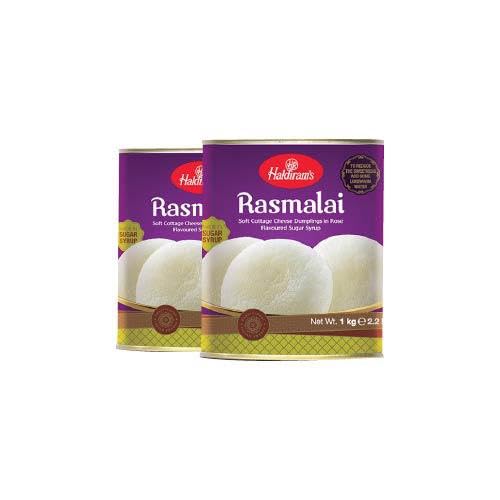 Haldirams Rasmalai-Dose (12 Stück) (Bündel mit 2 x 1 kg) von Generisch