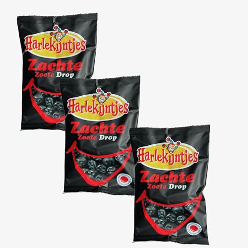 Harlekijntjes Zachte Zoete Drop Lakritz aus Holland Sparpackung 3x 300g - 900g Gesamtgewicht von Generisch