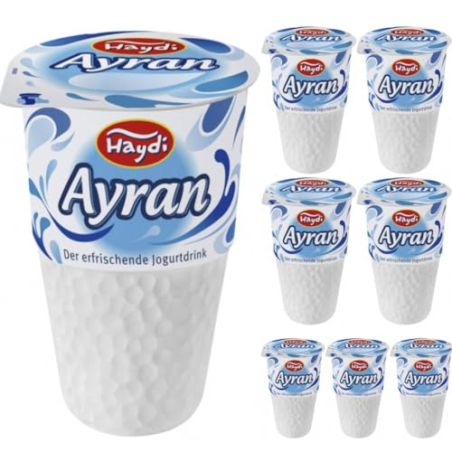 Haydi, Joghurtgetränk Ayran Türkisches Erfrischungsgetränk aus Joghurt und Wasser. anatolischer Joghurt-Drink Nach Anatolischer Art, Sonderproduktionsgetränk 250 Mililiter x 8er [Frischegarantie] von Generisch