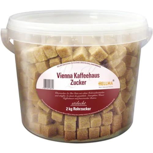 Helllma Zucker Vienna Kaffeehauszucker Rohrzucker, in Runddose, 2kg von Generisch