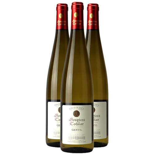 Hospices de Colmar Alsace Gentil Weißwein 2021 - g.U. - Elsass Frankreich - Rebsorte Pinot Gris, Riesling, Gewurztraminer - 3x75cl von Generisch