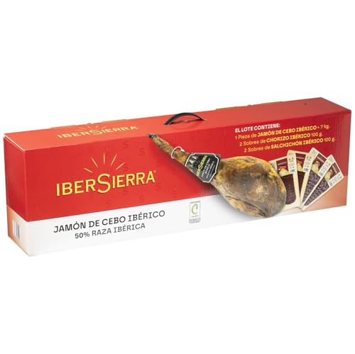 Ibersierra Iberischer Cebo-Schinken 50% Rasse, 7 kg, mit Chorizo und iberischer Wurst von Generisch