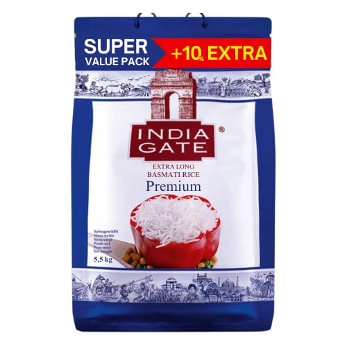 India Gate Premium Basmati Reis (5kg) + 10% Extra (Super Sparpack) von Generisch