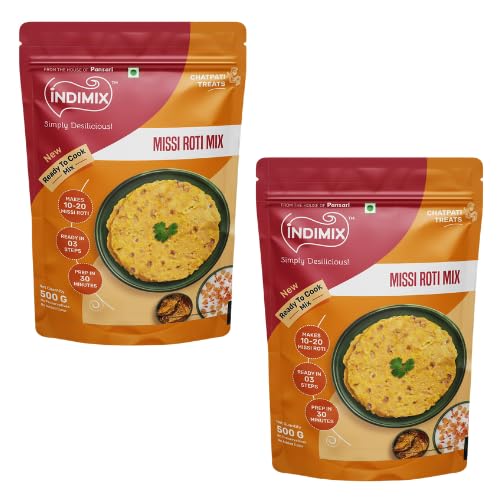 Indimix Instant Ready to Cook Missi Atta/Missi Roti Mix (Bündel mit 2 x 500 g) von Generisch