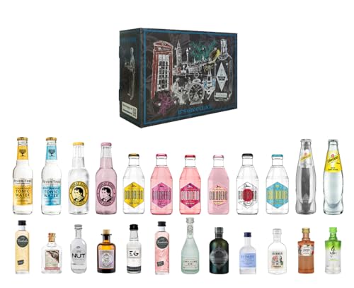 Individuelles Gin Tonic Advents Tasting Set mit 12x Verschiedene Gin Sorten + 12x Verschiedene Tonic Sorten Probierset entdecke Deinen von Generisch