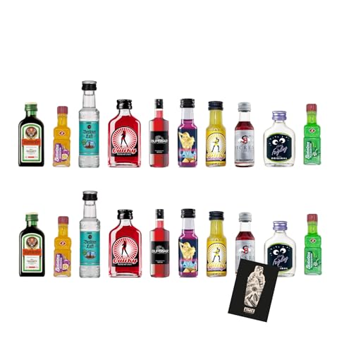 Individuelles Set mit Partyshots Karnevalsmix 20er Set 20x Klopfer Kurze Shotmix Klopfermix Berliner Luft, Jägermeister, Berentzen, Feigling von Generisch