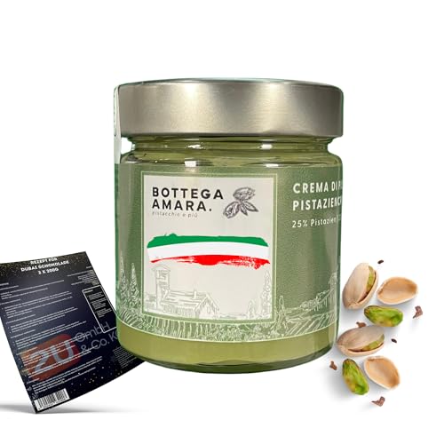 Italienische Pistaziencreme 1kg, Pistazien Auftrich, Pistachio Cream, Pistazienbutter für Dubai Schokolade inkl. Rezept zum selbst machen | Hochwertige Zutaten | 25% Pistaziengehalt (5 x 200g) von Generisch