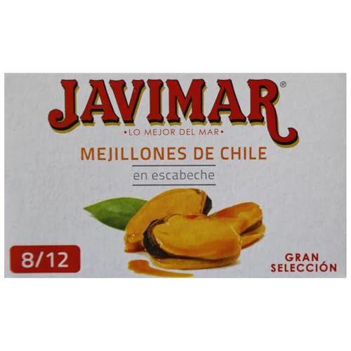 JAVIMAR Chilenische Miesmuscheln in Escabeche 8/12 Stück 68 g. 9er-Packung. von Generisch