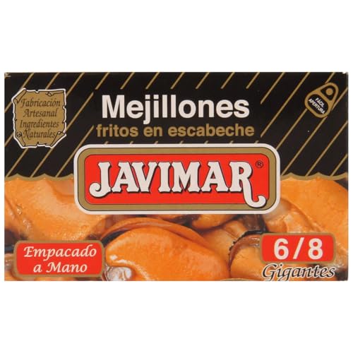 JAVIMAR Miesmuscheln in Escabeche 6/8 Stück 115 g. 9er-Packung. von Generisch