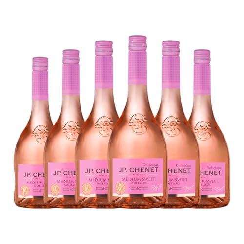 JP. Chenet Medium Sweet Rose Halbtrocken Halbsüß Vin de Pays d'Oc 75 cl Verstärkter Wein (Karton mit 6 Flaschen von 75 cl) von Generisch