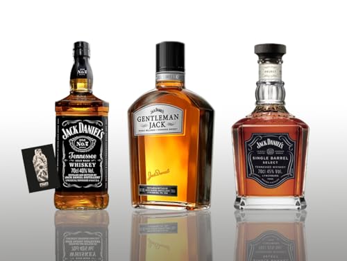 Generisch Jack Daniels 3er-Set Jack Daniels Old No.7 Tennessee Whiskey 0,7L (40% vol.), Jack Daniels Gentleman Jack Tennessee Whiskey 0,7L (40% vol.), Jack Daniels Single Barrel Select 0,7L (40% vol.) von Generisch