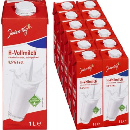 Jedden Tag H-Milch 3.5 prozent, 12er Pack (12 x 1 l) von Generisch