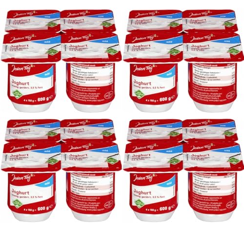 Jeden Tag Joghurt leicht mild 3,5% Fett 150 Gramm x 16 Stück [Frischegarantie] von Generisch