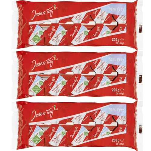 Jeden Tag Kaffeesahne 10% 20 Stück x 10 gramm x 3 Packungen mit Pufai Grocery von Generisch