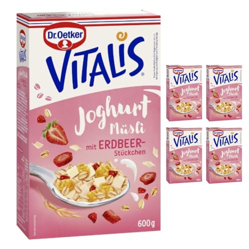 Joghurt Müsli mit Erdbeer-Stückchen Knusper Müsli 600 g X 5 Packungen von Generisch