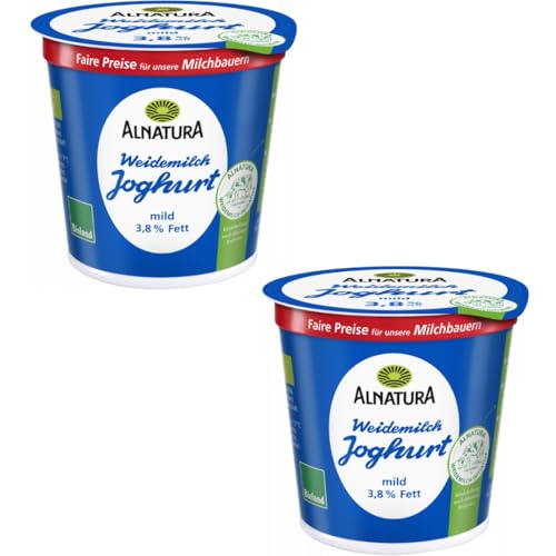 Joghurt Natur Ein milder Joghurt, feincremig mit mindestens 3,8 Prozent Fett 150 Gramm x 2 Stück [Frischegarantie] mit Pufai Grocery von Generisch