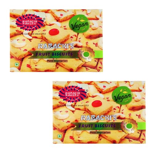 Karachi Bakery Fruit Vegane Kekse (Bündel mit 2 x 400 g) von Generisch